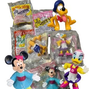 Disney McDonalds Retro Happy Meal Toys 1993 Epcot Adventures Minnie Pluto Daisy